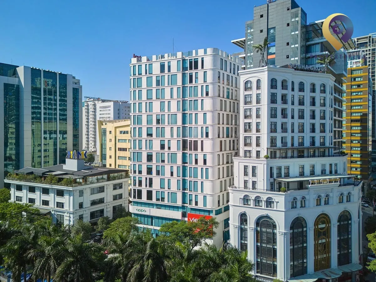 Toàn cảnh tòa nhà Phoenix Building nhìn từ trên cao tại quận Cầu Giấy, Hà Nội